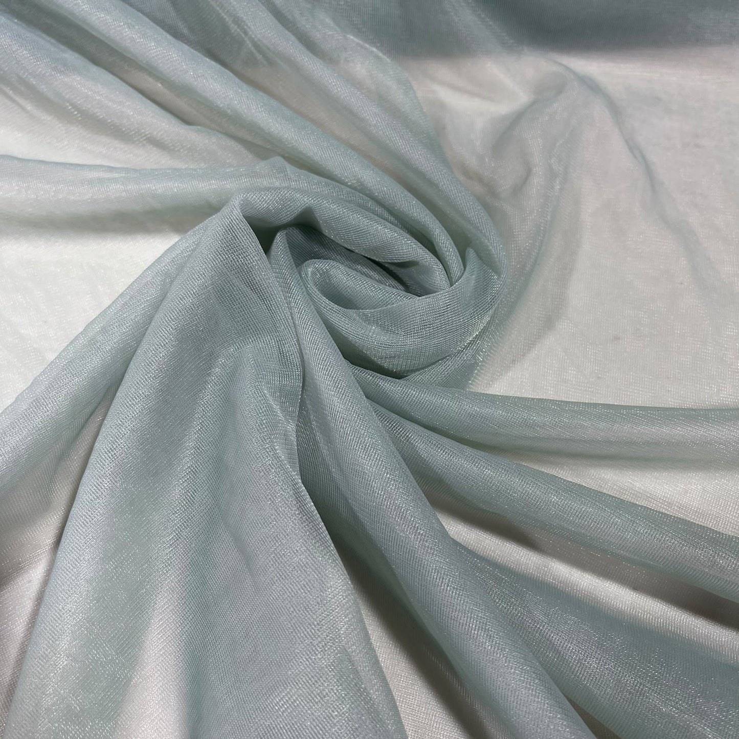Sage Nylon Stretch Net Fabric Sheer Dressmaking Costume Craft Material 58" Wide By The Meter