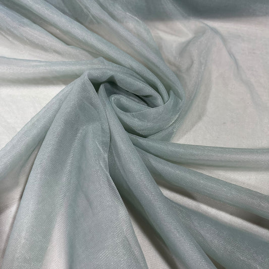Sage Nylon Stretch Net Fabric Sheer Dressmaking Costume Craft Material 58" Wide By The Meter