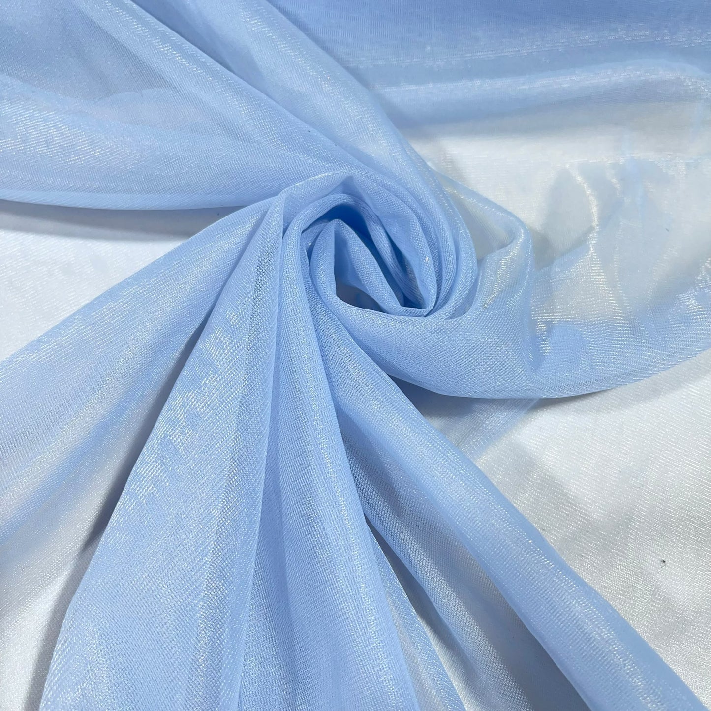 Aqua Nylon Stretch Net Fabric Sheer Dressmaking Costume Craft Material 58" Wide By The Meter