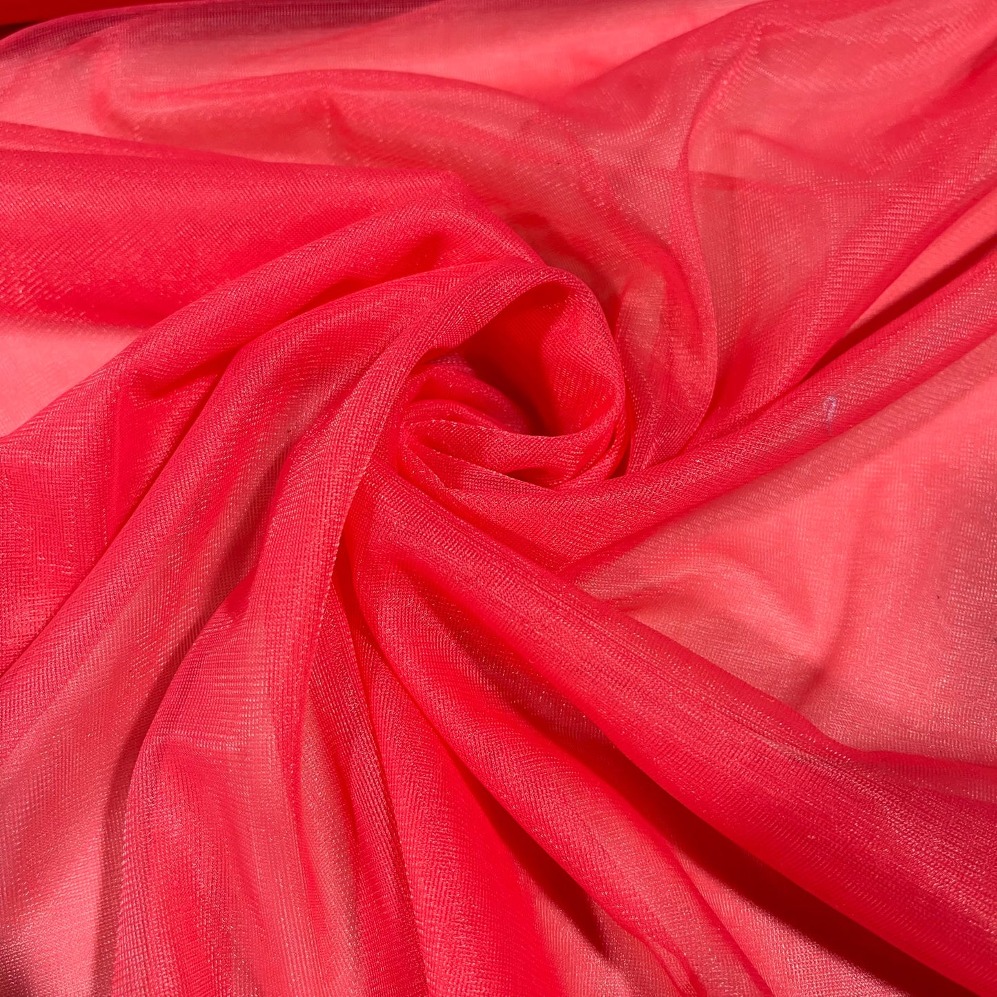 Coral Nylon Stretch Net Fabric Sheer Dressmaking Costume Craft Material 58" Wide By The Meter