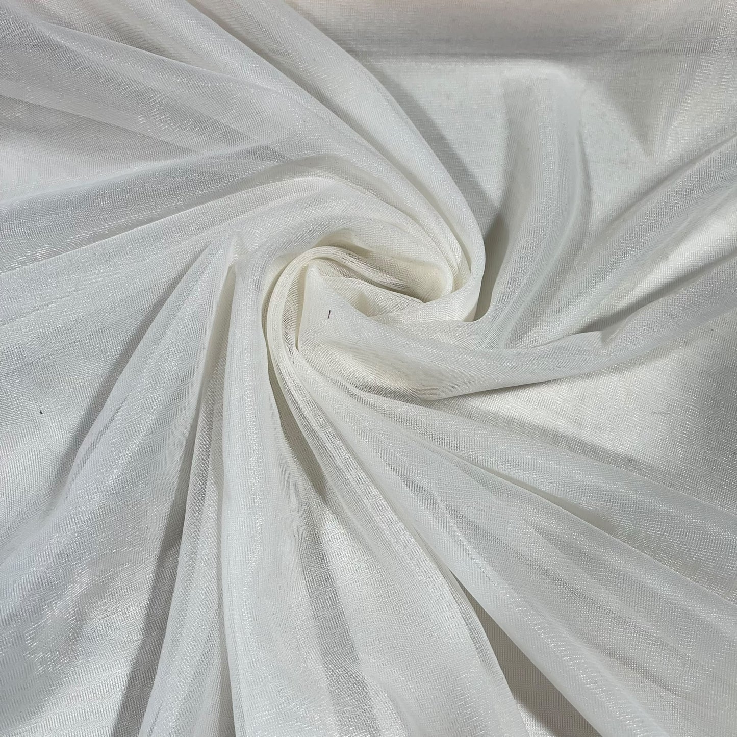 Ivory Nylon Stretch Net Fabric Sheer Dressmaking Costume Craft Material 58" Wide By The Meter