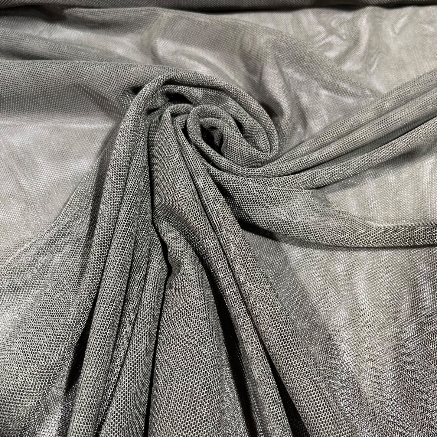 Khaki Mesh Stretch Net Fabric Sheer Dressmaking Costume Craft Material 58" Wide By The Meter