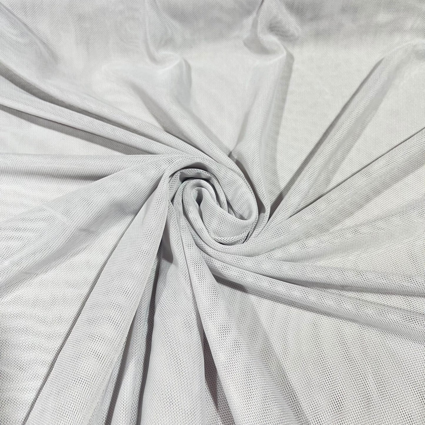 Silver Mesh Stretch Net Fabric Sheer Dressmaking Costume Craft Material 58" Wide By The Meter