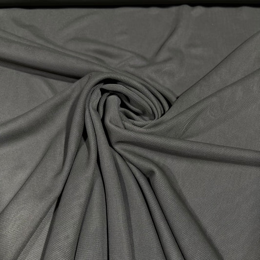 Charcoal Grey Mesh Stretch Net Fabric Sheer Dressmaking Costume Craft Material 58" Wide By The Meter