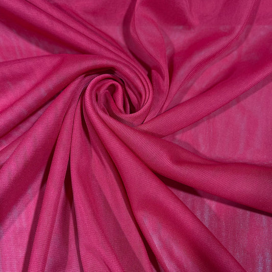 Fuchsia Mesh Stretch Net Fabric Sheer Dressmaking Costume Craft Material 58" Wide By The Meter