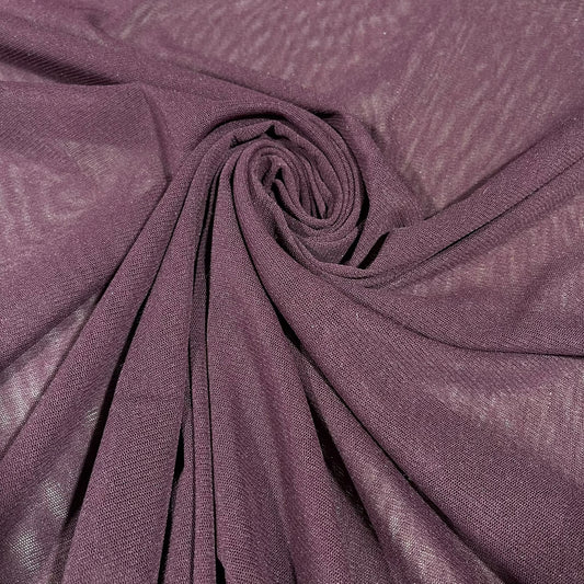 Dusty Mauve Power Mesh Stretch Net Fabric Sheer Dressmaking Costume Craft Material 58" Wide By The Meter
