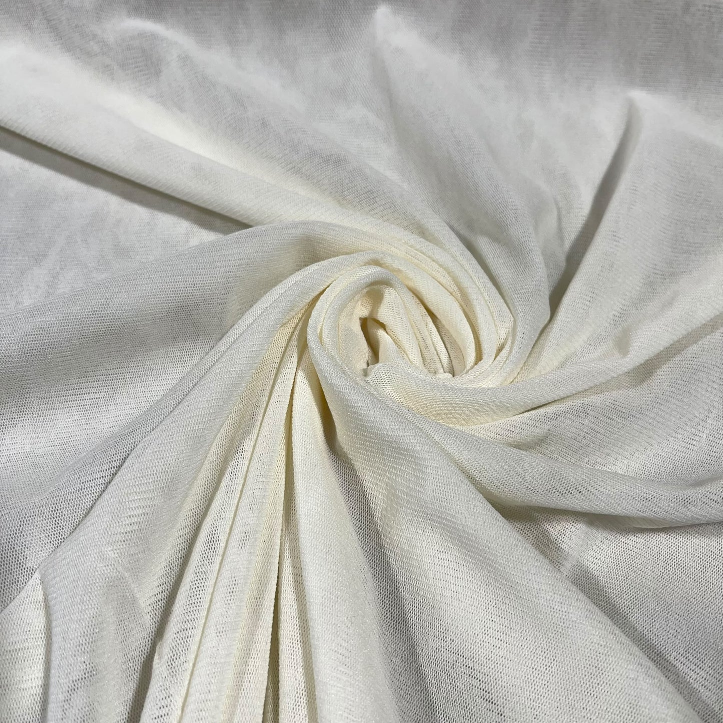 Cream White Power Mesh Stretch Net Fabric Sheer Dressmaking Costume Craft Material 58" Wide By The Meter