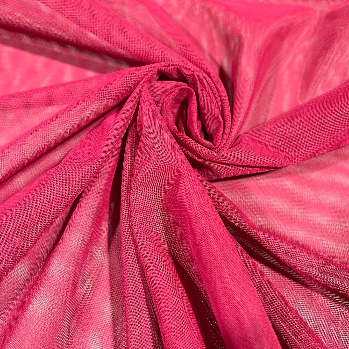 Raspberry Pink Power Mesh Stretch Net Fabric Sheer Dressmaking Costume Craft Material 58" Wide By The Meter
