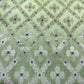 Sage Green Diamond Bloom Floral Jacquard Banarasi Brocade Bridal, Dressmaking, Costume Fabric 44" Wide By The Meter