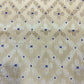 Light Gold Diamond Bloom Floral Jacquard Banarasi Brocade Bridal, Dressmaking, Costume Fabric 44" Wide By The Meter