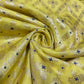 Citrus Yellow Diamond Bloom Floral Jacquard Banarasi Brocade Bridal, Dressmaking, Costume Fabric 44" Wide By The Meter