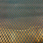 Teal Green Gold Foil Leaf Banarasi Brocade Bridal, Dressmaking, Costume Fabric 44" Wide By The Meter