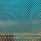 Turquoise Blue Gold Foil Leaf Banarasi Brocade Bridal, Dressmaking, Costume Fabric 44" Wide By The Meter