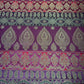 Multicolour - Purple Plum Gold Floral Jacquard Ornamental Banarasi Brocade Bridal, Dressmaking, Costume Fabric 44" Wide By The Meter