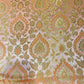 Peach Floral Weave Banarasi Brocade Bridal, Dressmaking, Costume Fabric 44" Wide By The Meter