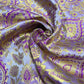 Lilac Floral Weave Banarasi Brocade Bridal, Dressmaking, Costume Fabric 44" Wide By The Meter
