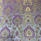 Lilac Floral Weave Banarasi Brocade Bridal, Dressmaking, Costume Fabric 44" Wide By The Meter