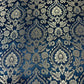 Black Floral Weave Banarasi Brocade Bridal, Dressmaking, Costume Fabric 44" Wide By The Meter