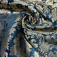 Black Tulip Damask Banarasi Brocade Bridal, Dressmaking, Costume Fabric 44" Wide By The Meter