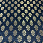 Black Royal Emblem Banarasi Brocade Bridal, Dressmaking, Costume Fabric 44" Wide By The Meter