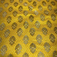 Mustard Yellow Royal Emblem Banarasi Brocade Bridal, Dressmaking, Costume Fabric 44" Wide By The Meter
