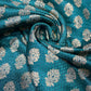 Bottle Green Royal Emblem Banarasi Brocade Bridal, Dressmaking, Costume Fabric 44" Wide By The Meter