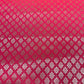 Red Daisy Floral Banarasi Brocade Bridal, Dressmaking, Costume Fabric 44" Wide By The Meter