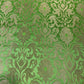 Lime Green Floral Tulip Banarasi Brocade Bridal, Dressmaking, Costume Fabric 44" Wide By The Meter