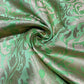 Lime Green Floral Tulip Banarasi Brocade Bridal, Dressmaking, Costume Fabric 44" Wide By The Meter