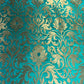 Jade Floral Tulip Banarasi Brocade Bridal, Dressmaking, Costume Fabric 44" Wide By The Meter