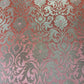 Peach Floral Tulip Banarasi Brocade Bridal, Dressmaking, Costume Fabric 44" Wide By The Meter