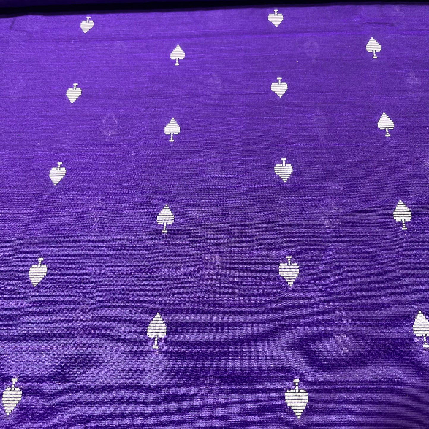 Purple Ace of Spades Print Raw Silk Dupion Dressmaking Craft Fabric 44" Wide By The Meter