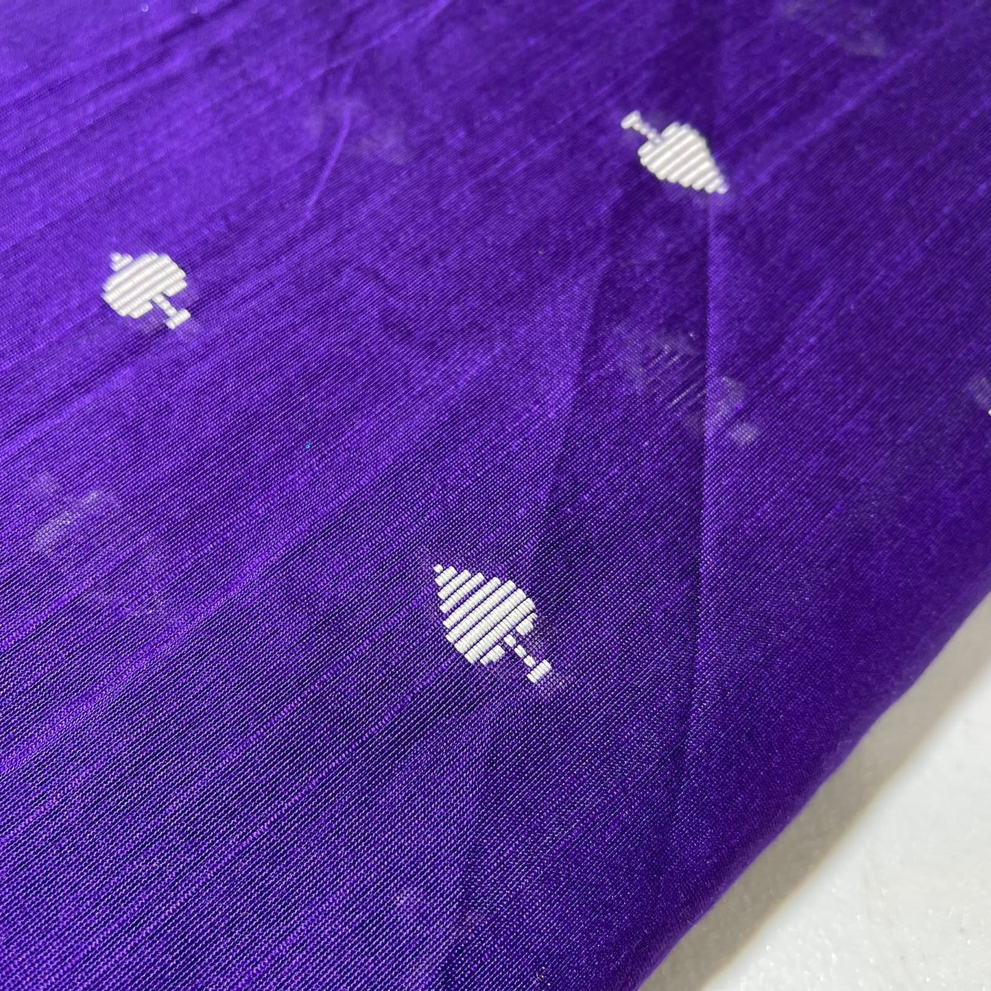 Purple Ace of Spades Print Raw Silk Dupion Dressmaking Craft Fabric 44" Wide By The Meter