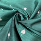 Bottle Green Ace of Spades Print Raw Silk Dupion Dressmaking Craft Fabric 44" Wide By The Meter