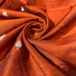 Burnt Orange Ace of Spades Print Raw Silk Dupion Dressmaking Craft Fabric 44" Wide By The Meter