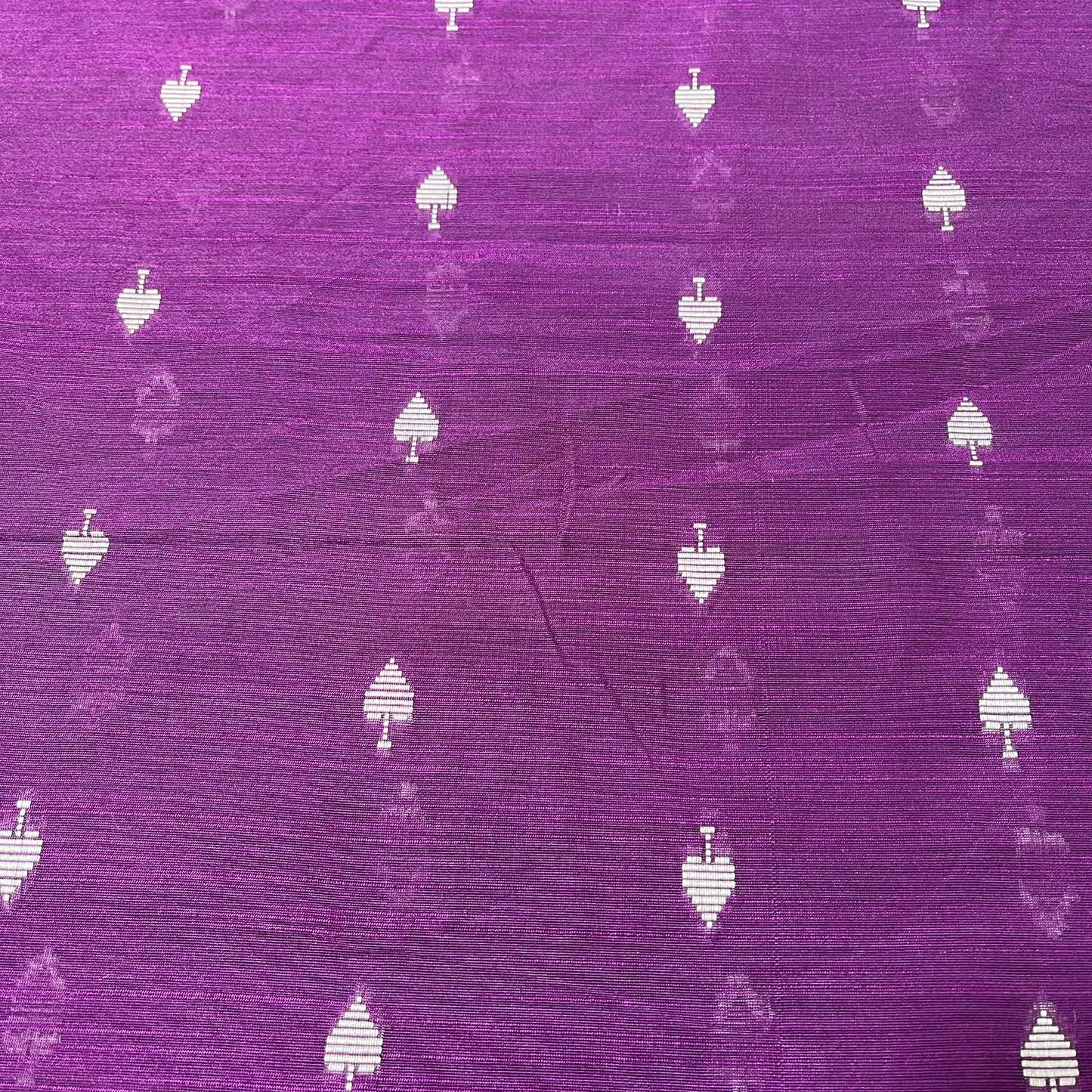 Orchid Purple Ace of Spades Print Raw Silk Dupion Dressmaking Craft Fabric 44" Wide By The Meter