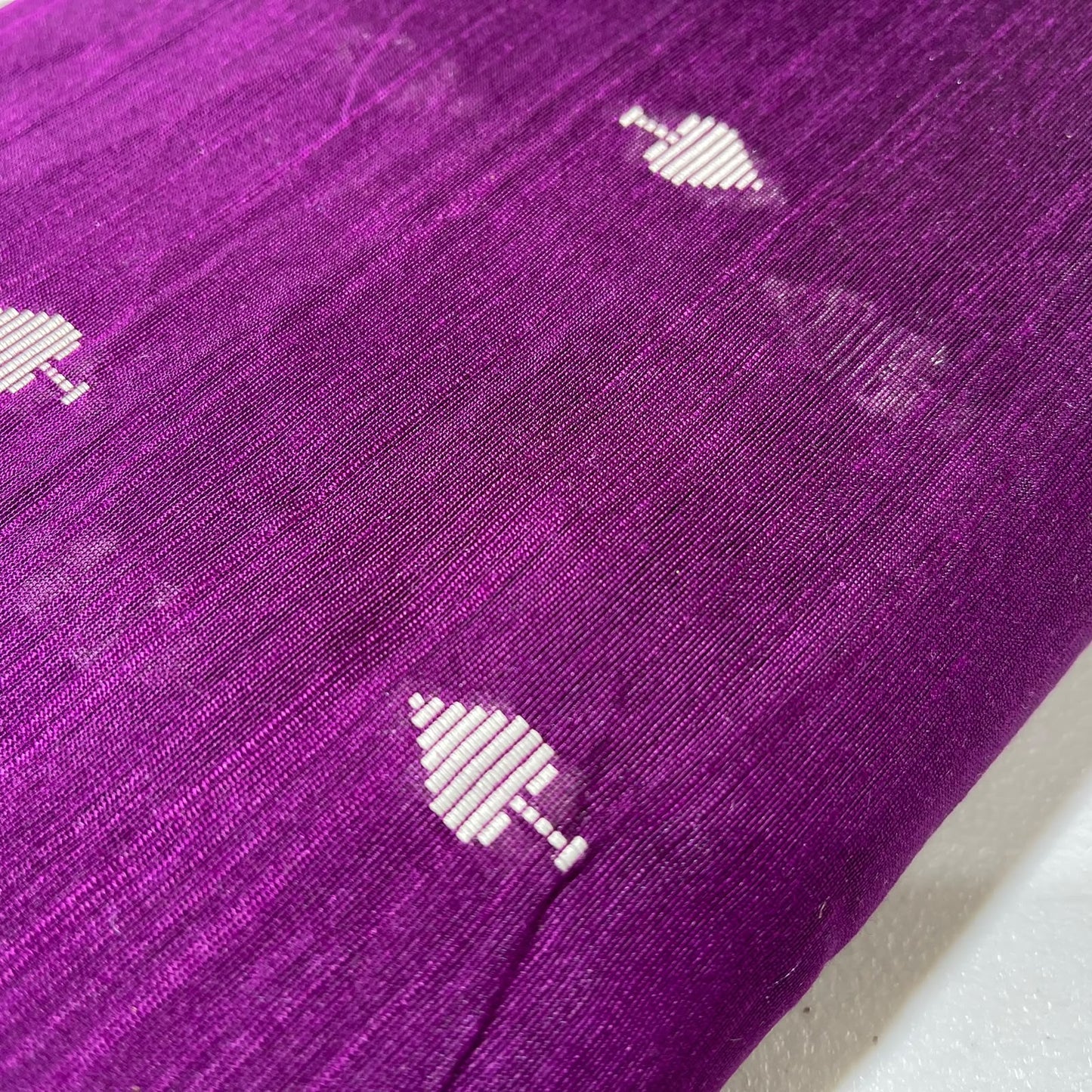 Orchid Purple Ace of Spades Print Raw Silk Dupion Dressmaking Craft Fabric 44" Wide By The Meter