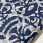 Navy Floral Damask Printed Digital 100% Cotton Dressmaking Costume Craft Fabric 44" Wide By The Meter