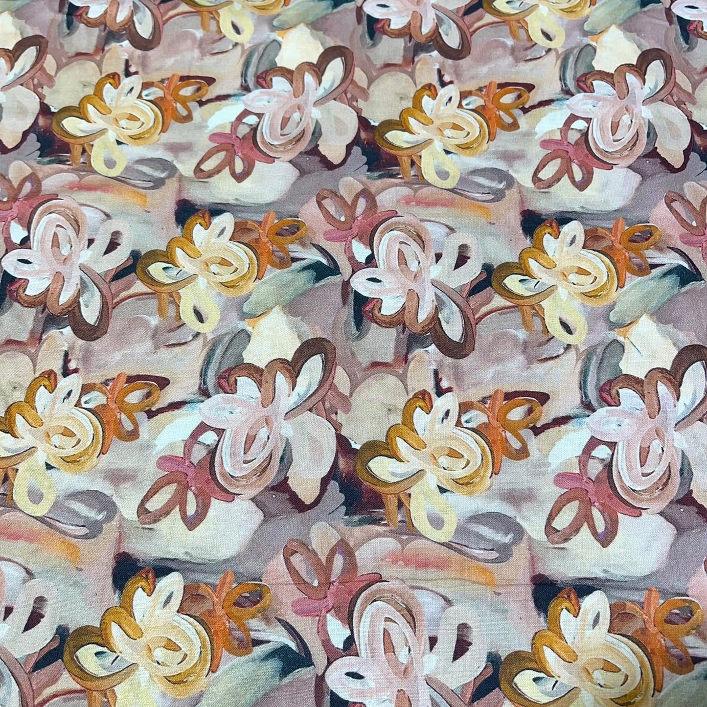 Pastel Blooms Printed Digital 100% Cotton Dressmaking Costume Craft Fabric 44" Wide By The Meter