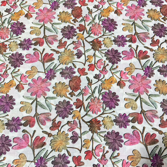 Daisy Garden Printed Digital 100% Cotton Dressmaking Costume Craft Fabric 44" Wide By The Meter