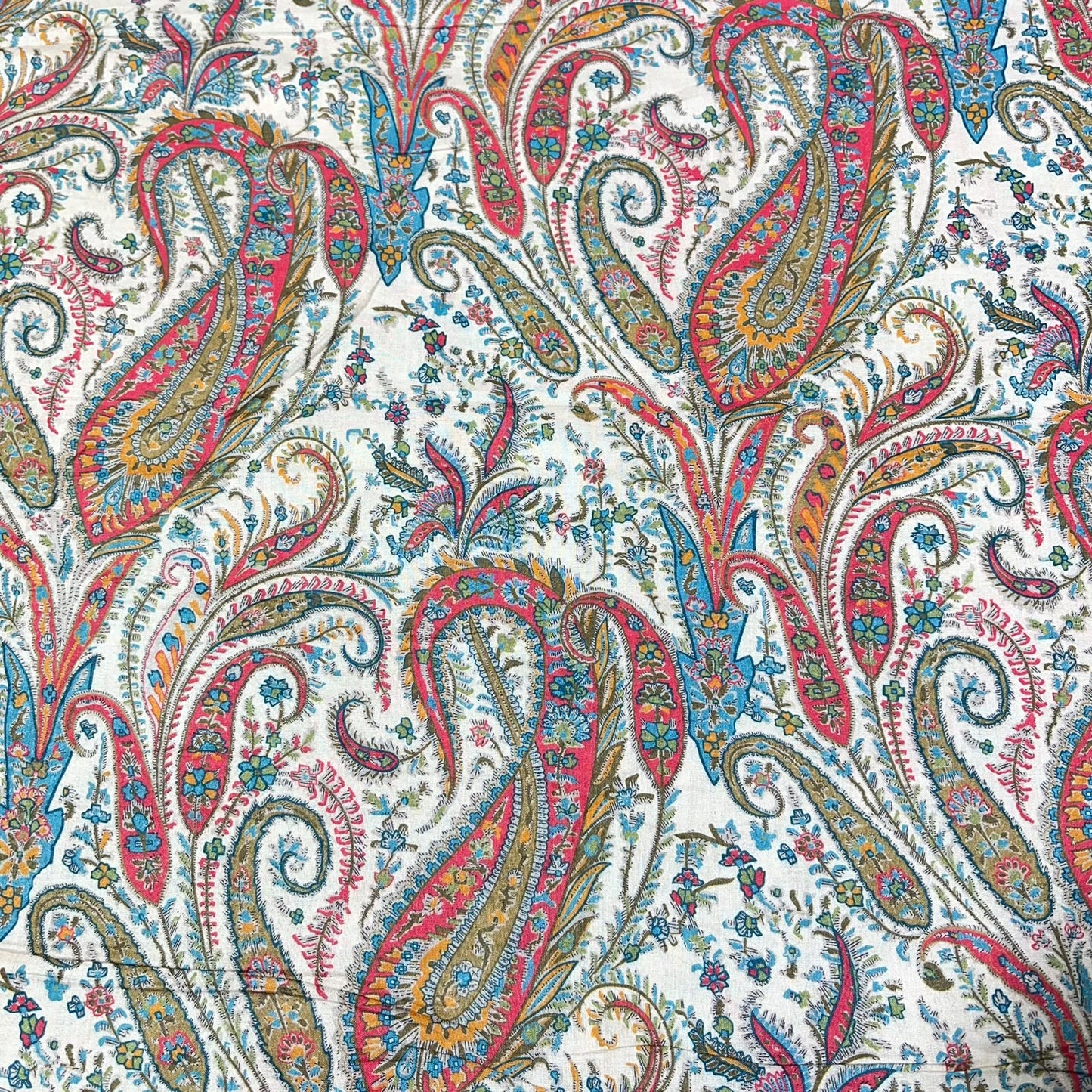 Floral Paisley Printed Digital 100% Cotton Dressmaking Costume Craft Fabric 44" Wide By The Meter
