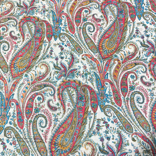 Floral Paisley Printed Digital 100% Cotton Dressmaking Costume Craft Fabric 44" Wide By The Meter