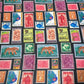 Vintage Indian Stamps Printed Digital 100% Cotton Dressmaking Costume Craft Fabric 44" Wide By The Meter