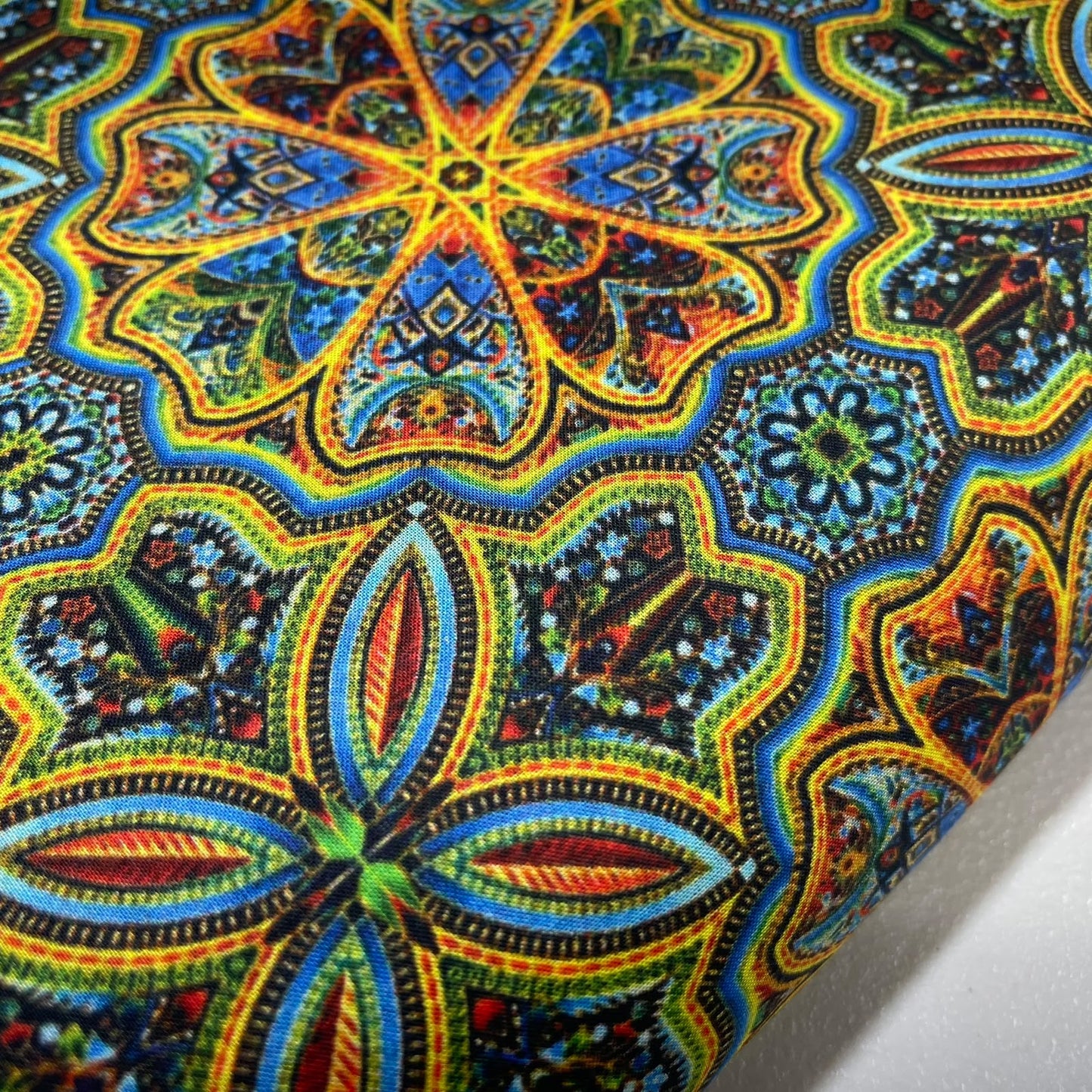 Geometric Mandala Printed Digital 100% Cotton Dressmaking Costume Craft Fabric 44" Wide By The Meter