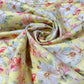 Yellow Floral Blossom Printed Digital 100% Cotton Dressmaking Costume Craft Fabric 44" Wide By The Meter