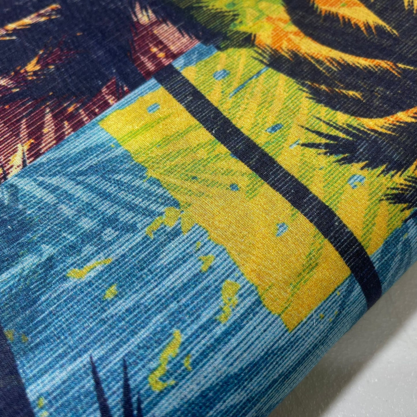 Tropical Palm Trees Printed Digital 100% Cotton Dressmaking Costume Craft Fabric 44" Wide By The Meter
