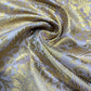 Dusty Rose Leaf Banarasi Brocade Bridal, Dressmaking, Costume Fabric 44" Wide By The Meter