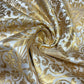 Ivory Leaf Banarasi Brocade Bridal, Dressmaking, Costume Fabric 44" Wide By The Meter