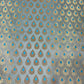 Turquoise Leaf Jacquard Banarasi Brocade Bridal, Dressmaking, Costume Fabric 44" Wide By The Meter