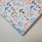 White Nautical 100% Cotton Organic Craft Dress Quilting Fabric 44" By The Meter